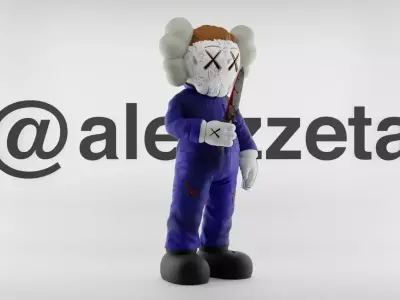 Kaws Michael Myers Textured Low-poly 3D model