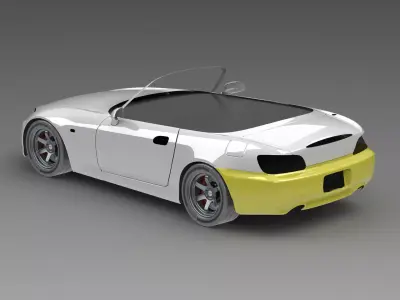 S2000 AP2 Rear Bumper Exterior Surface Model - 3D Laser-Scanned 3D model