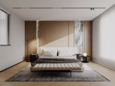 Bedroom interior scenes 3D model 21