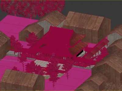 China temples church Historical sites palace 3D model