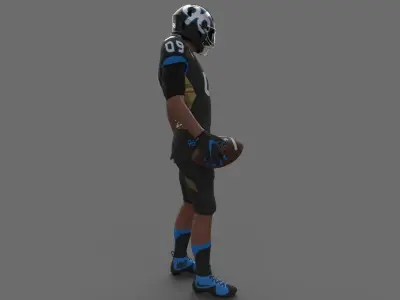 American Football Player Low-poly 3D model