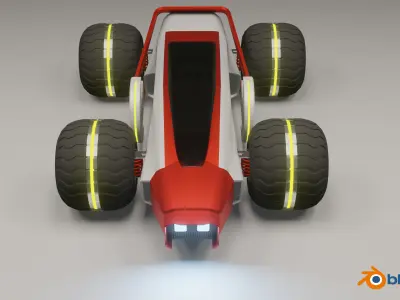 Racing Game Car 3D model