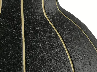 Black decorative ceramic vase with pattern 3D model