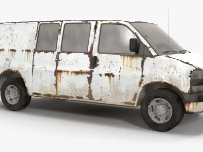 Rusty van 3D model