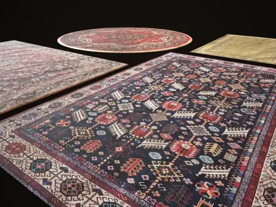 Vintage Carpets Low-poly 3D model