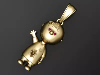 LITTLE BOY PENDANT 3D PRINTABLEMODEL  3D print model