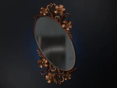 Antique Mirror - Picture Frame Low-poly 3D model