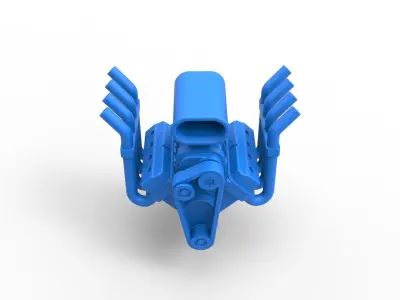 Engine V8 for Hot rod Scale 1 to 25 3D print model