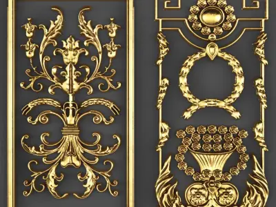 Collection stucco molding frame 2 3D model