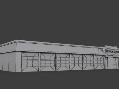 Firestone Complete Auto Service Building Low-poly 3D model