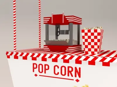 Popcorn Car 3D model
