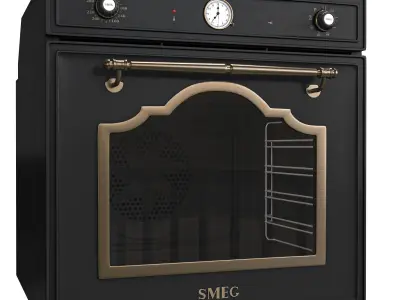 Smeg Cortina Black 3D model