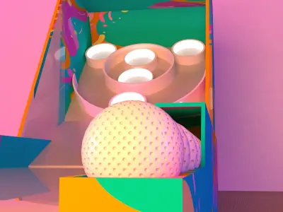 Skee-Ball Low-poly 3D model