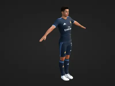 Cristiano Ronaldo - Real Madrid Low-poly 3D model