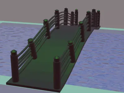 Bridge across a pool for 3d printing Free 3D model