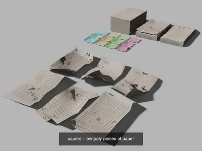 Game objects for  office 3D Model Collection