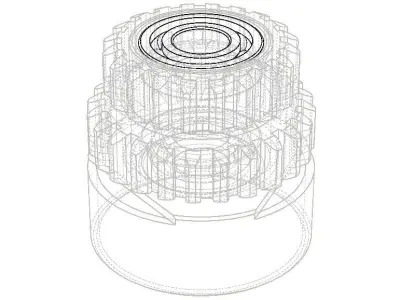 Rc Car Nitro Engine 2speed Clutch Bell 3D model