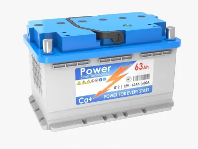 Battery Low-poly 3D model