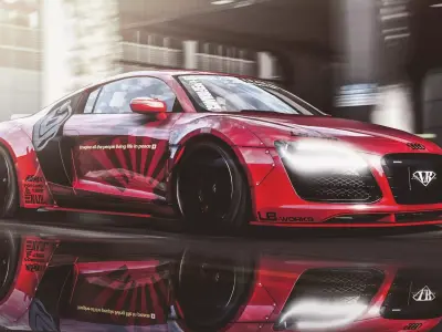 LB Works Audi R8 V10 Body Kit - 3D Printable 3D print model