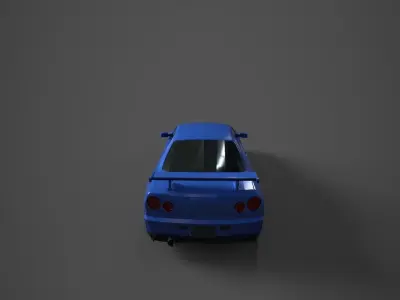 Nissan Skyline GTR R35 GameReady for mobile Low-poly 3D model