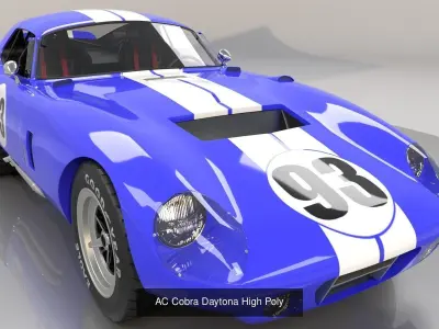 AC Cobra Daytona High poly and Low Poly 3D Model Pack