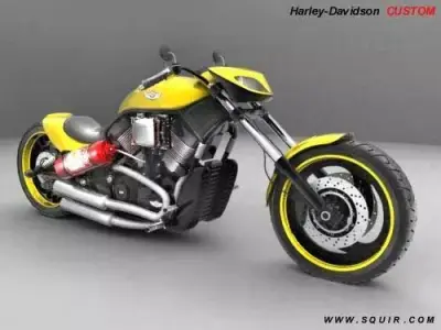 Harley Davidson V-Rod Dragster custom 3D model