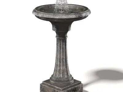 Old Metal Fountain 3D Model 3D model