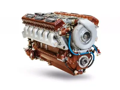 Motor V-84 ruso T72-90 3D print model