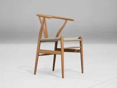 Hans Wegner Wishbone Chair UE4 Low-poly 3D model