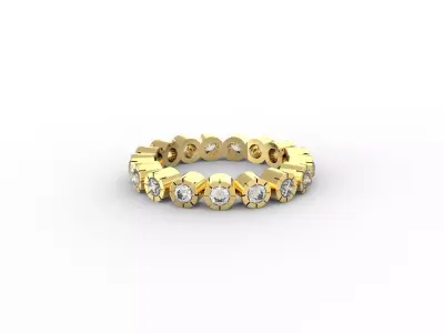 Cylinder Eternity ring Free 3D print model