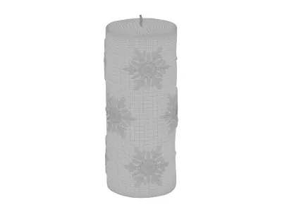 Christmas candle large 3D model