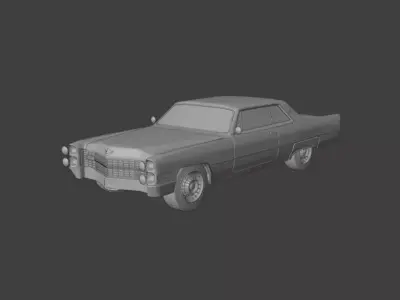 1966 cadillac coupe de ville  3D print model