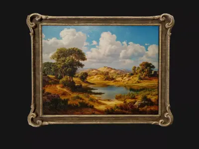 Landscape Painting Frame 3D Model  Low-poly 3D model