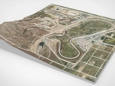 Willow Springs International Motorsports Park Rosamond USA 3D model