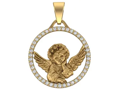 Angel Girl Necklace 3D print model