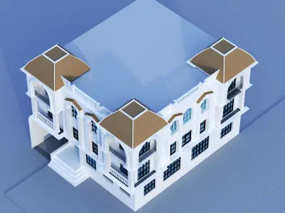 Residential Building -classical 3D model