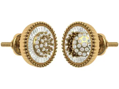 Earring 3D print model 19