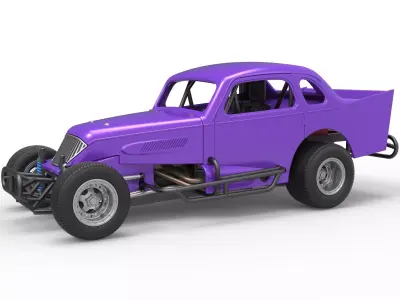 Vintage Dirt Modified stock car Scale 1 to 25 3D print model