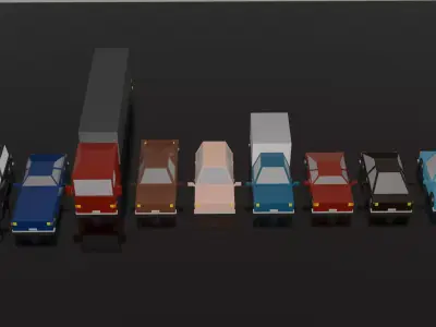 Lowpoly Cars Low-poly 3D model