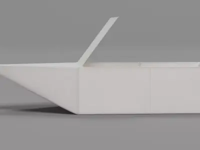 Paper Boat V3 Low-poly 3D model