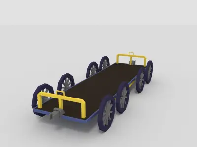 Low-Poly Cartoon Train Pack Free low-poly 3D model