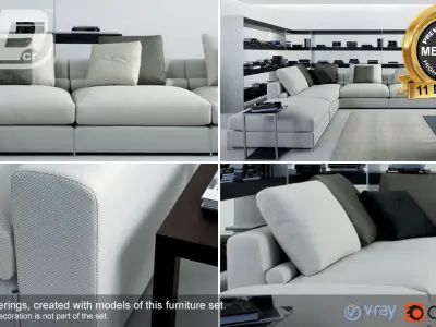 MEGA Modular Furniture Set Collection 3D Model Pack