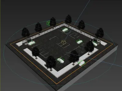 parkinglot parking lot 3D model