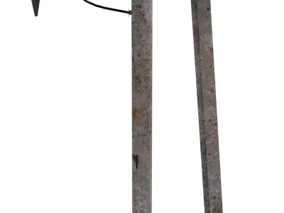 Train Traffic Light Weathered 17 3D model