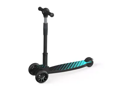 Three Wheels Child Scooter 3D model