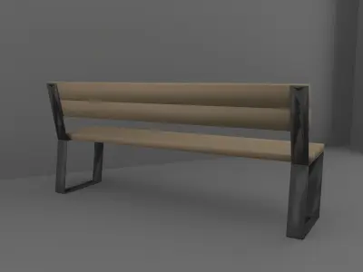 Bench Free low-poly 3D model order