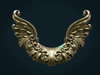 Scroll Wings 3D print model