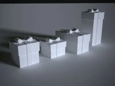 4 Christmas gifts 3D print model