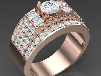 Luxury Men Rings Designs 5MR022 3D print model