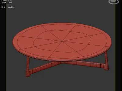 Arflex Hoshina S21 Table  Modern Coffee Table 3D Model 3D model